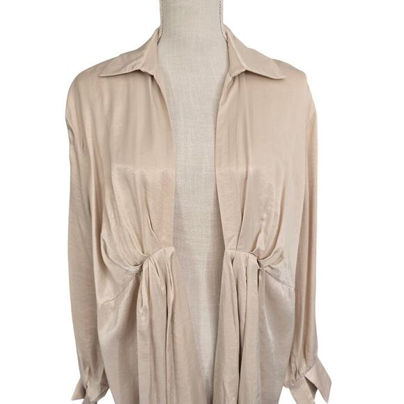 Lovers & Friends Open Tie Cardigan Shirt Sz Small - Picture 6 of 9